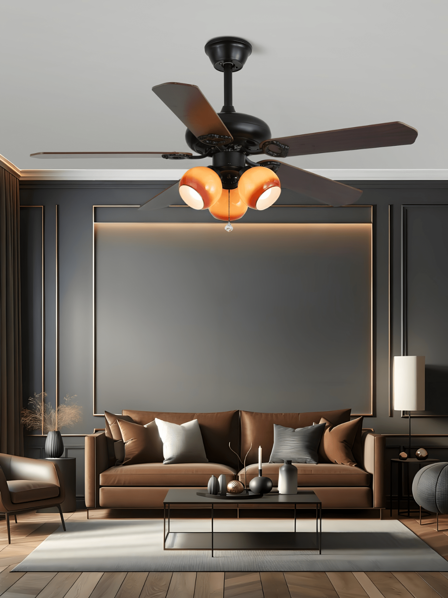 Lunoves Vintage Ceiling Fan Light