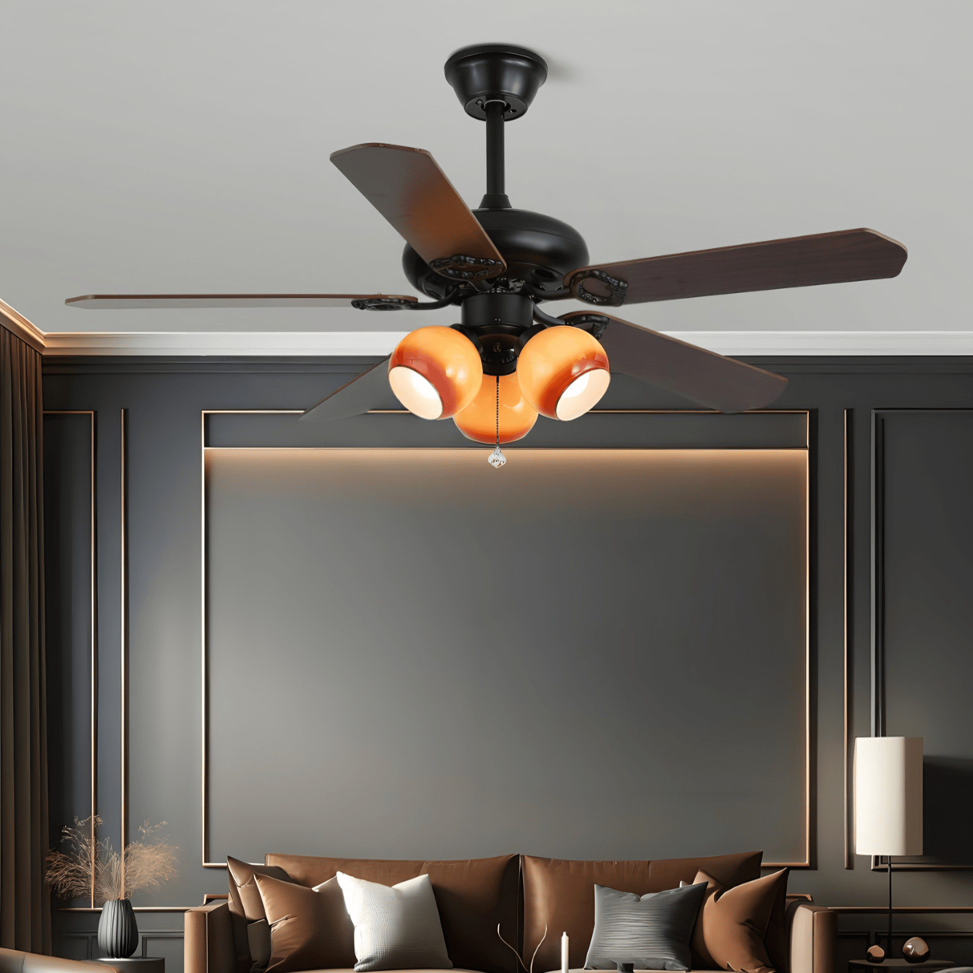 Lunoves Vintage Ceiling Fan Light