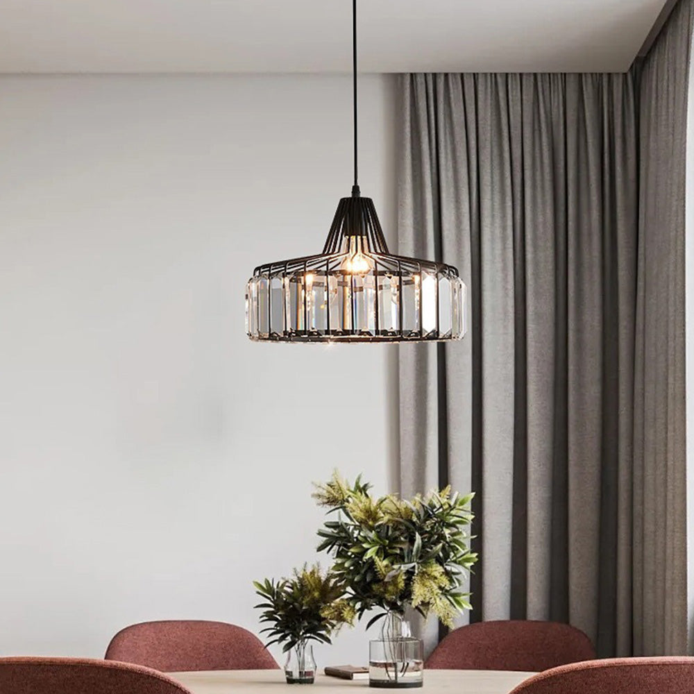 Cyo Black Crystal Pendant Light