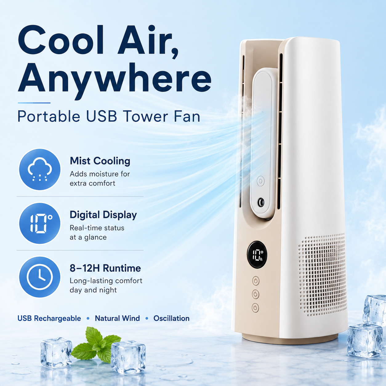 Virosa Mini Tower Fan