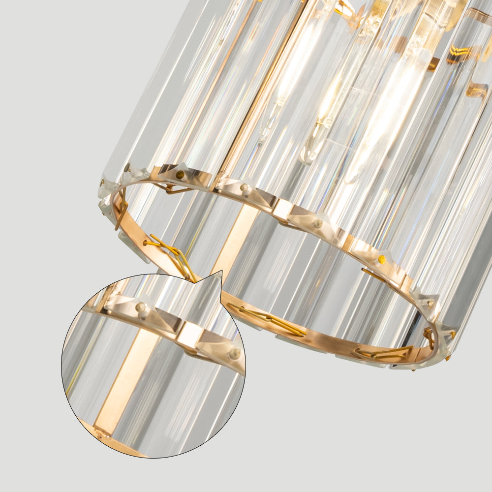 Alevo Triple Head Crystal Pendant Light