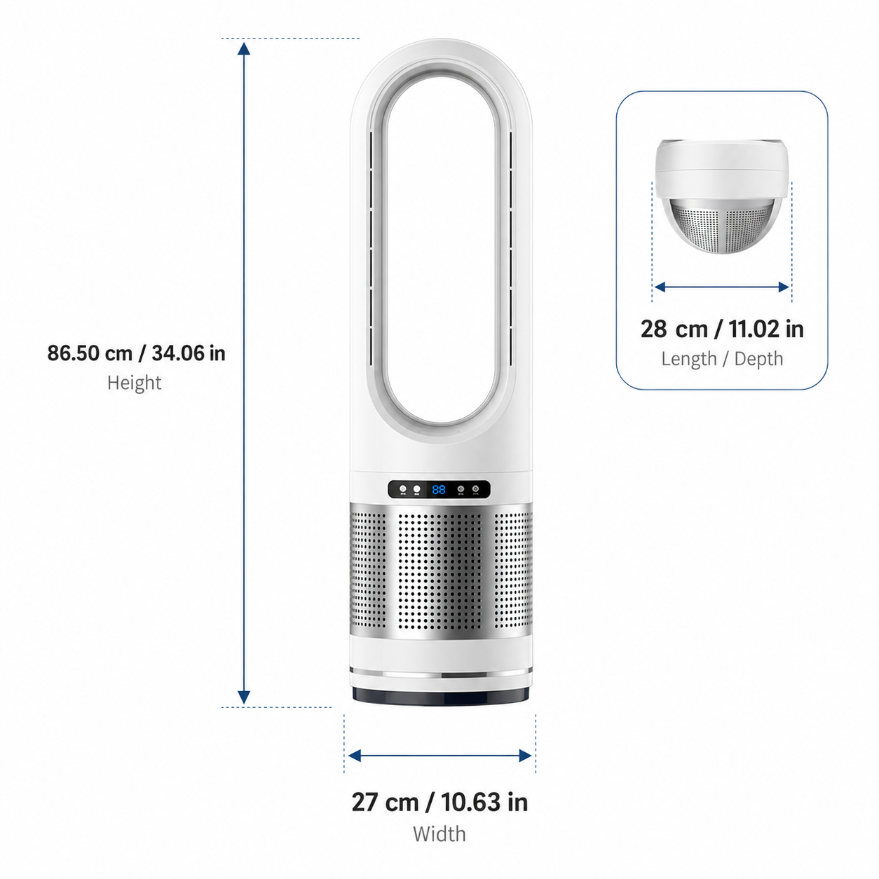 Bellaro Bladeless Tower Fan