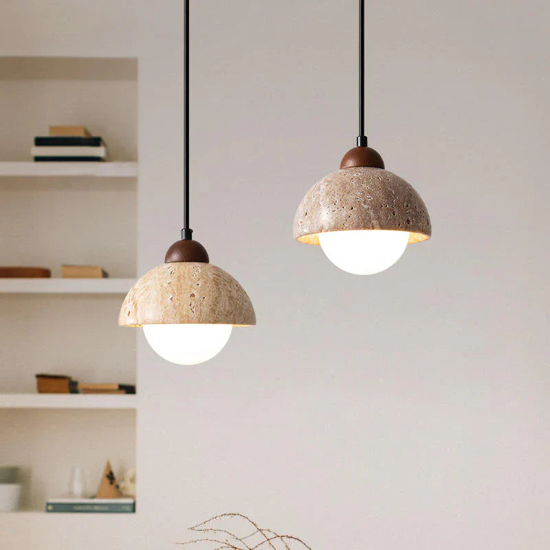 Pleno Travertine Pendant Light