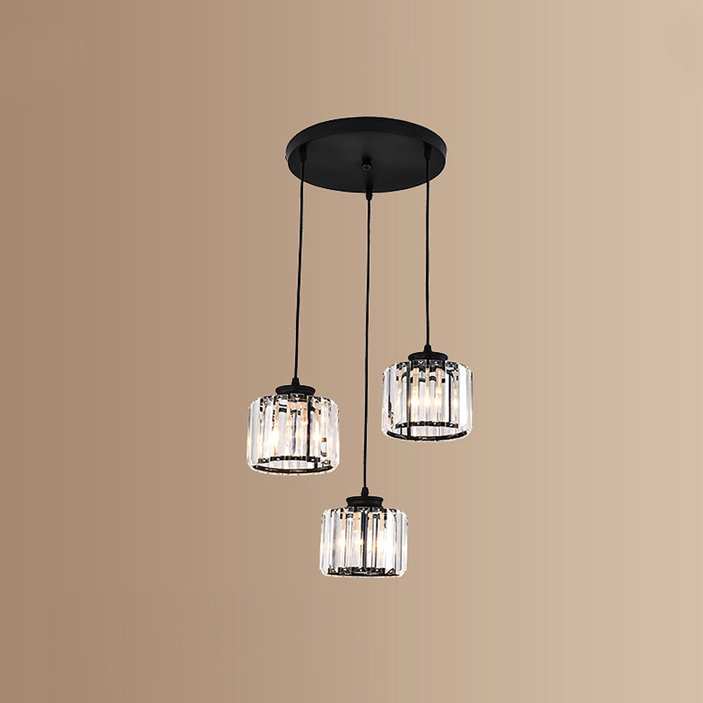 Alevo Triple Head Crystal Pendant Light