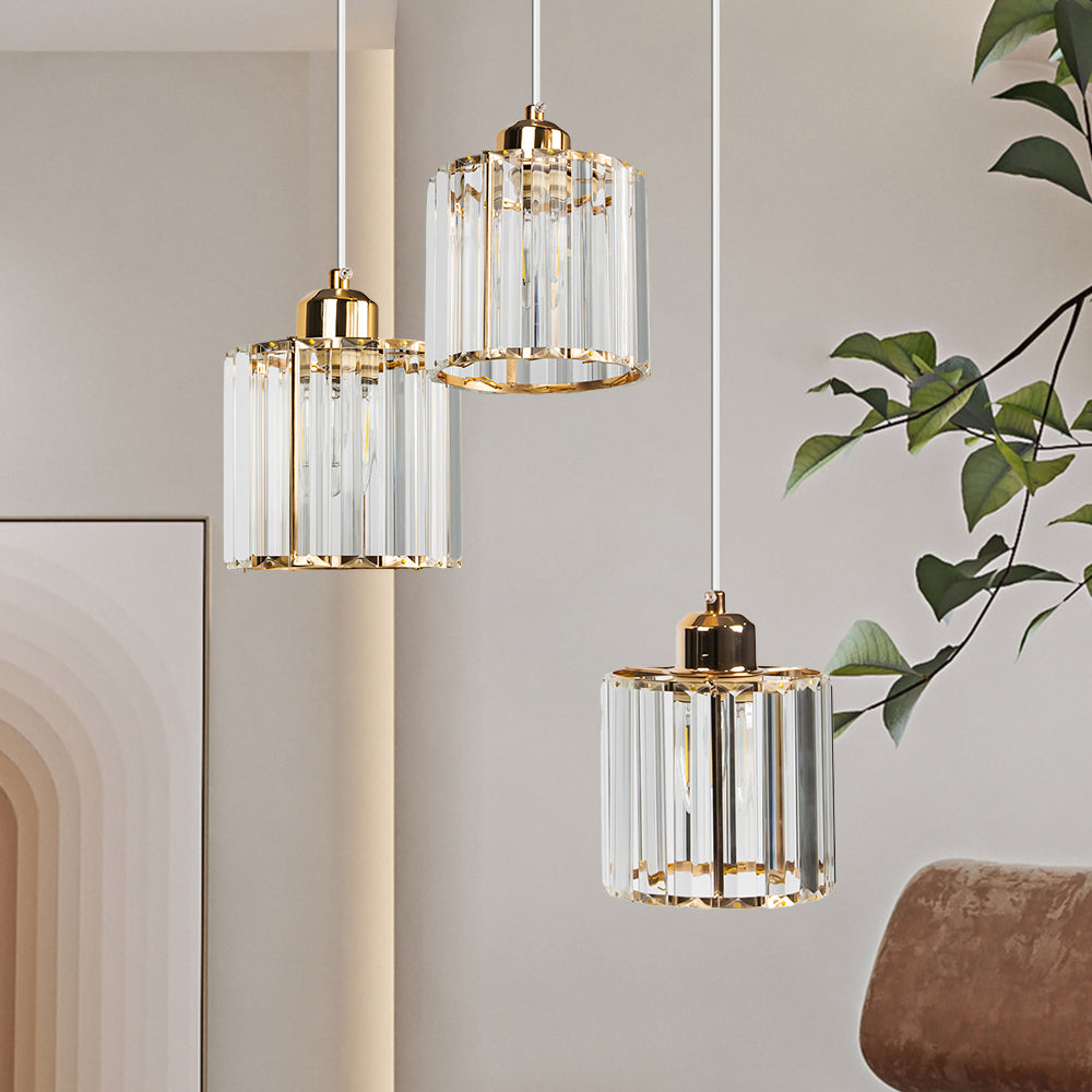 Alevo Triple Head Crystal Pendant Light