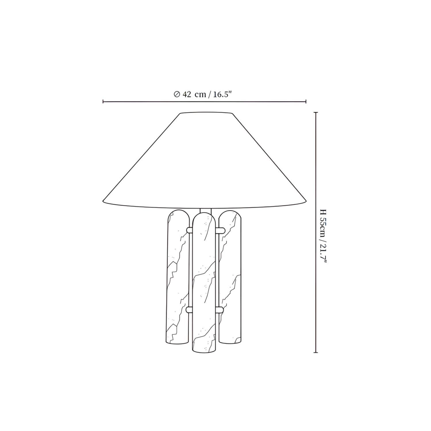 Mosa Tripod Marble Table Lamp