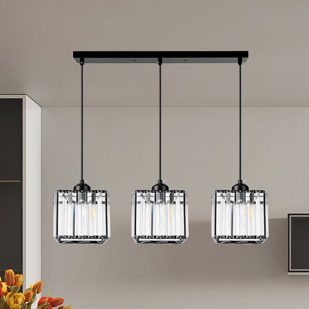 Alevo Triple Head Crystal Pendant Light