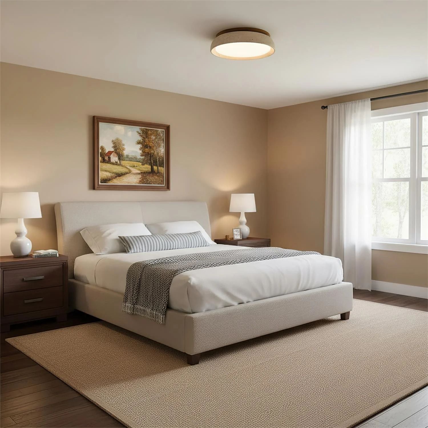 Vitelso Travertine Ceiling Light