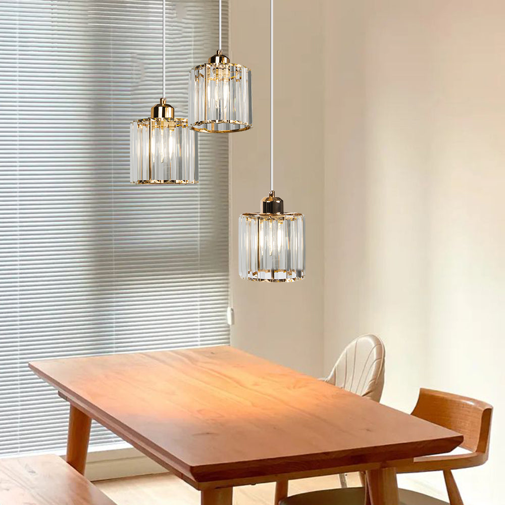 Alevo Triple Head Crystal Pendant Light