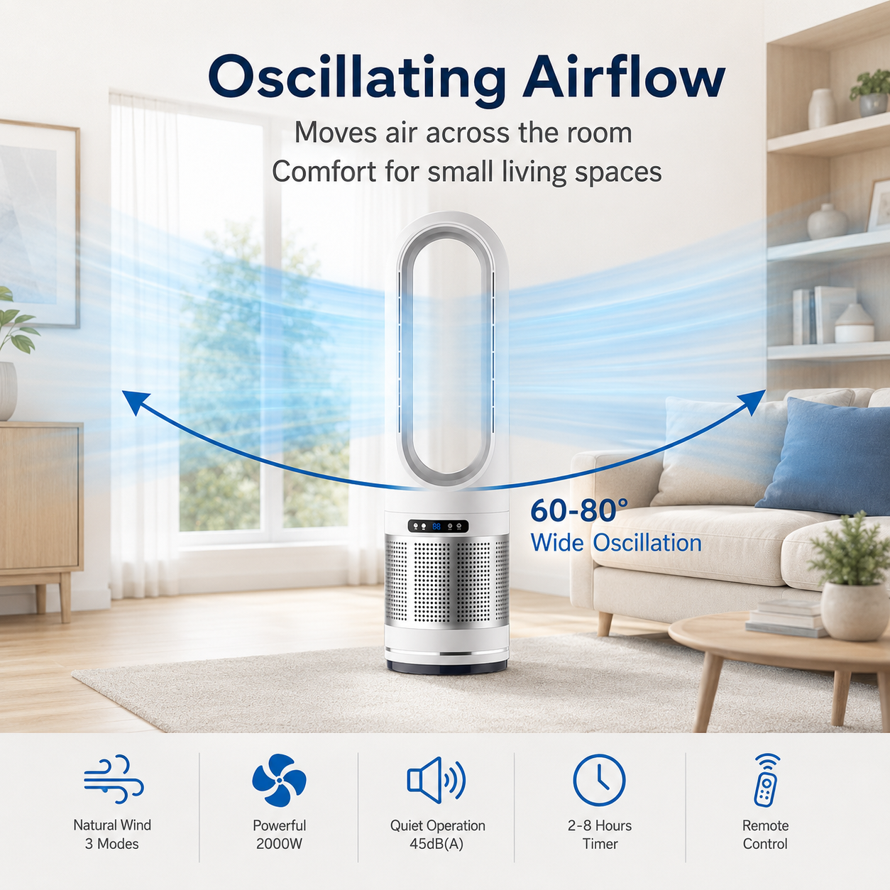 Bellaro Bladeless Tower Fan