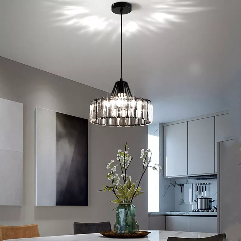 Cyo Black Crystal Pendant Light