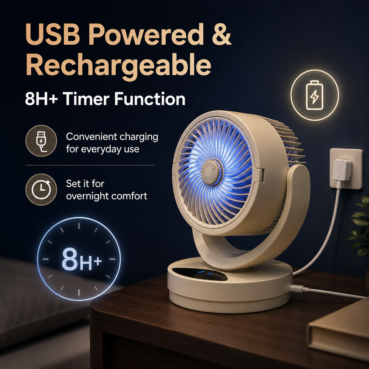 Freeza Portable Table Fan