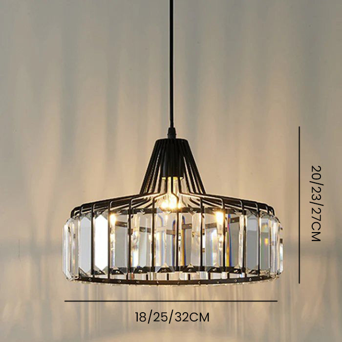 Cyo Black Crystal Pendant Light