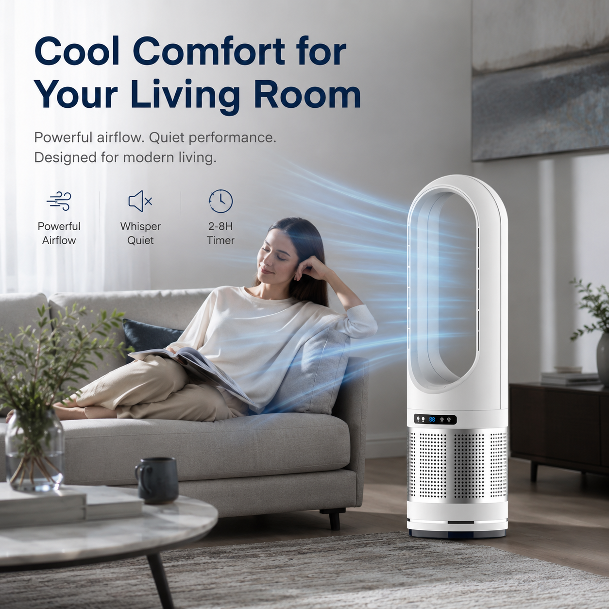 Bellaro Bladeless Tower Fan