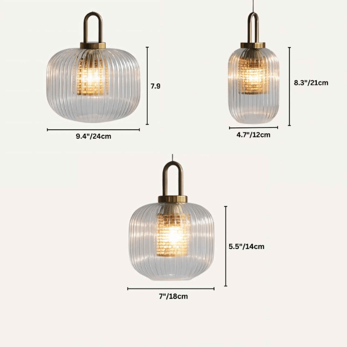 Ceroca Ribbed Pendant Light