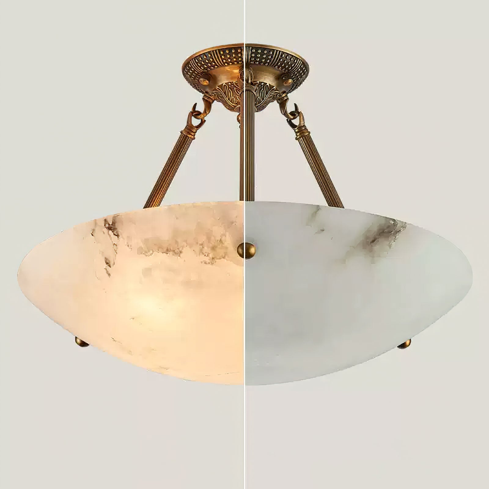 Ardanello Alabaster Bowl Ceiling Light