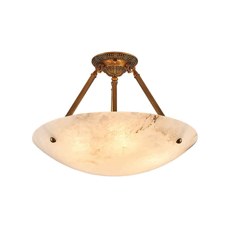 Ardanello Alabaster Bowl Ceiling Light