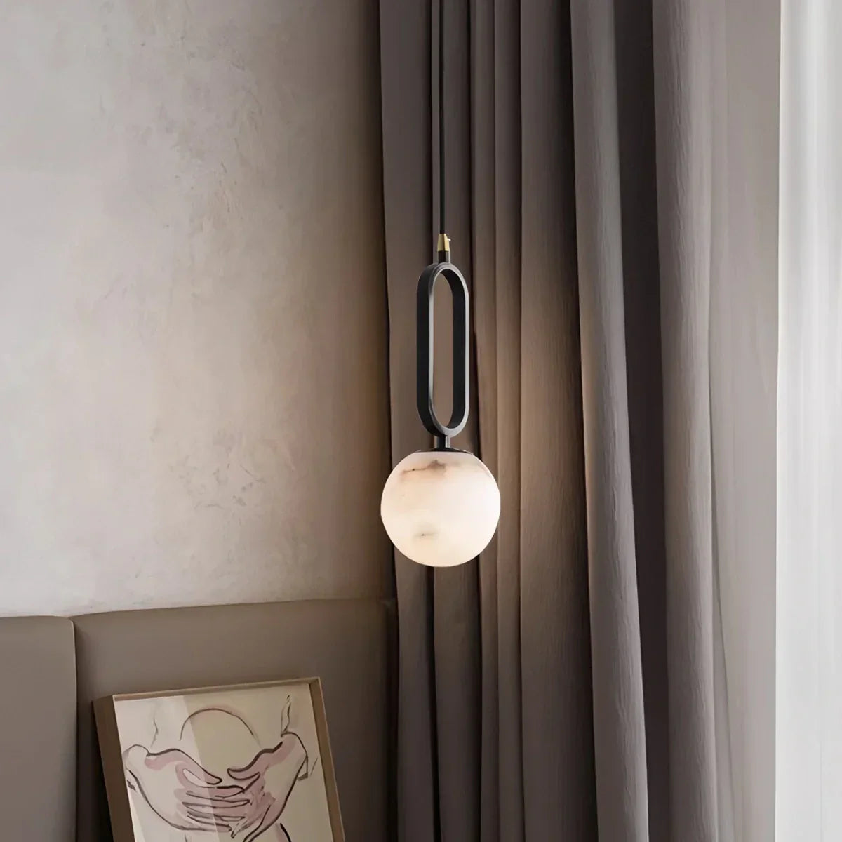 Loxirae Alabaster Pendant Light