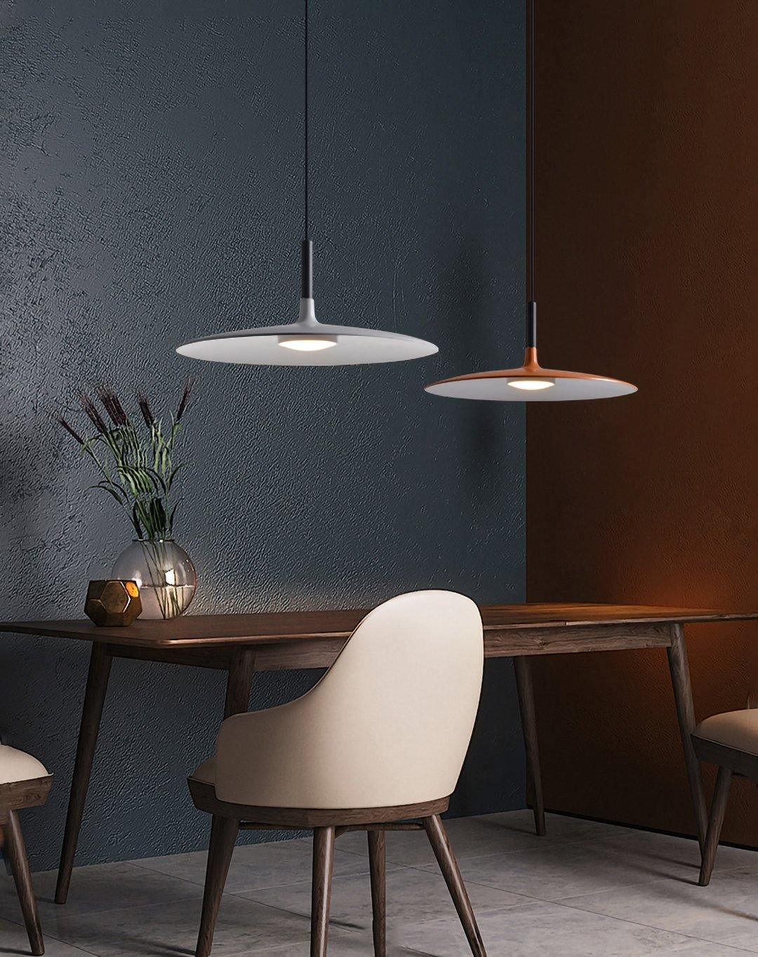 Larkin White Saucer Pendant Light – detail 28
