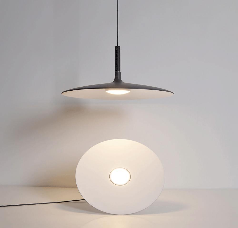 Larkin White Saucer Pendant Light – detail 24