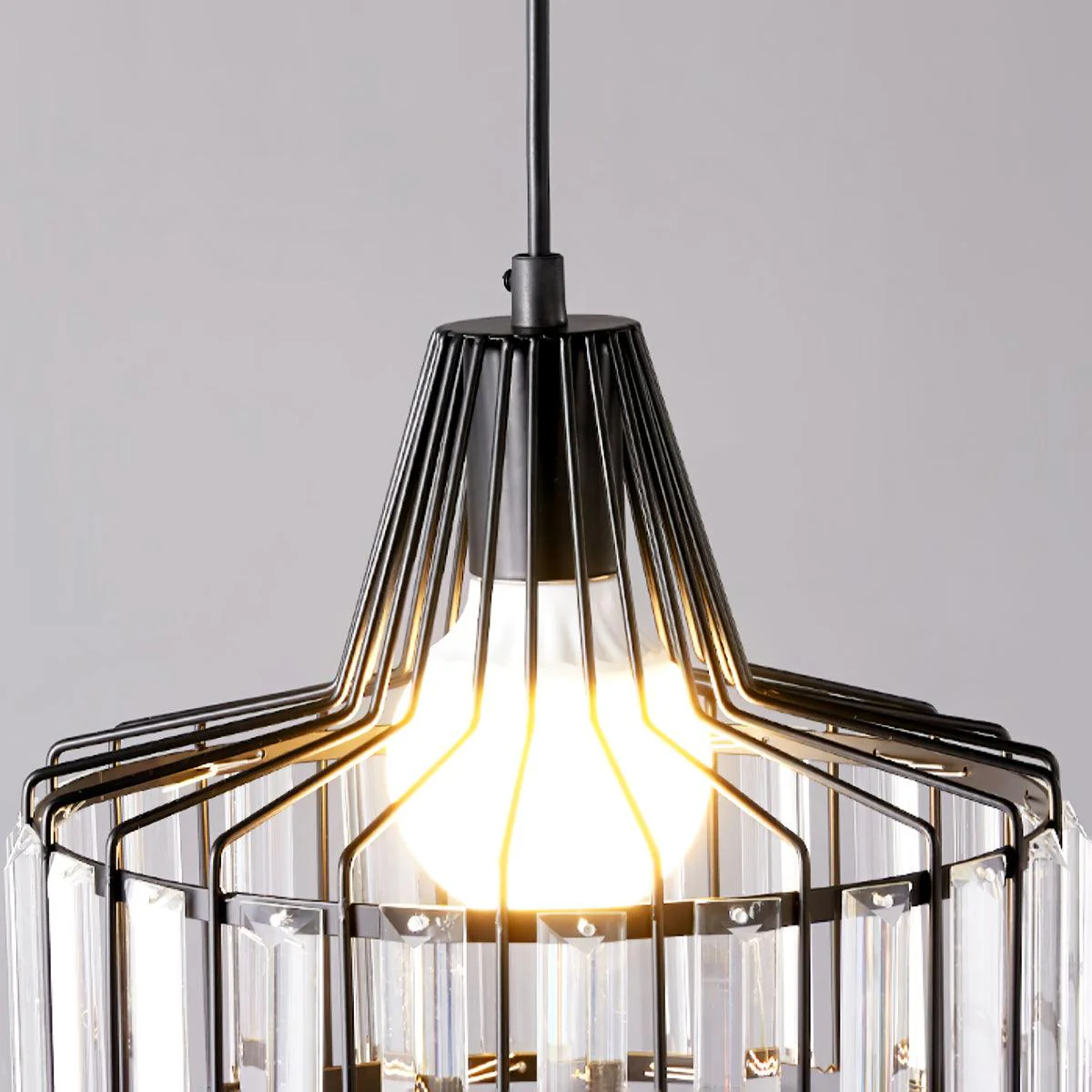 Cyo Black Crystal Pendant Light