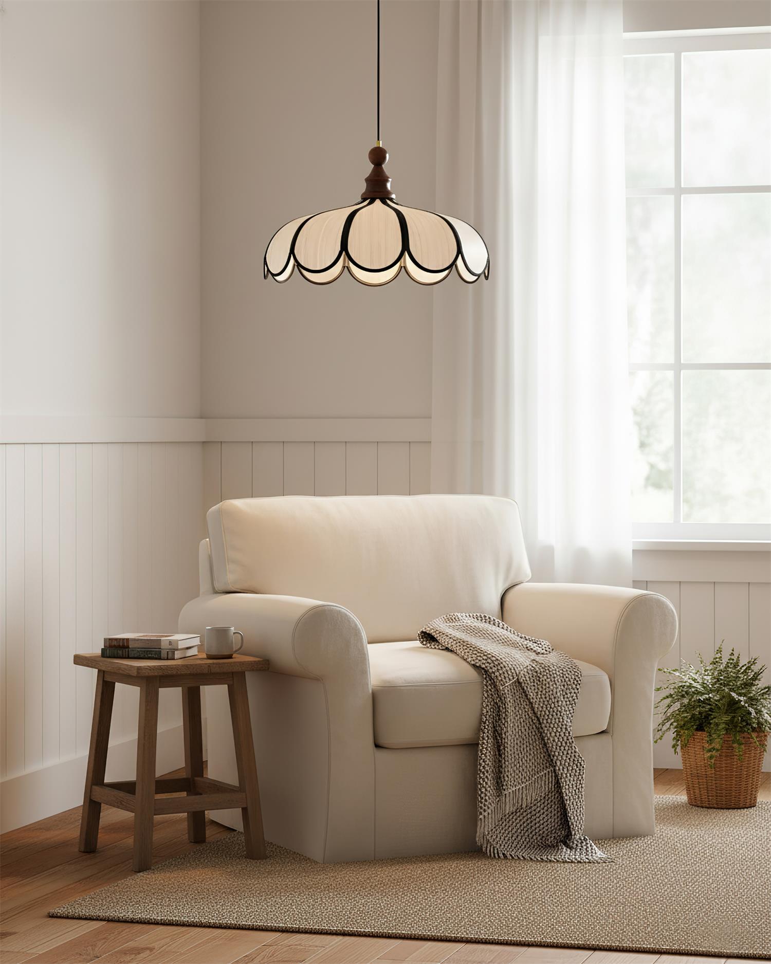 Melaona Scalloped Pendant Light