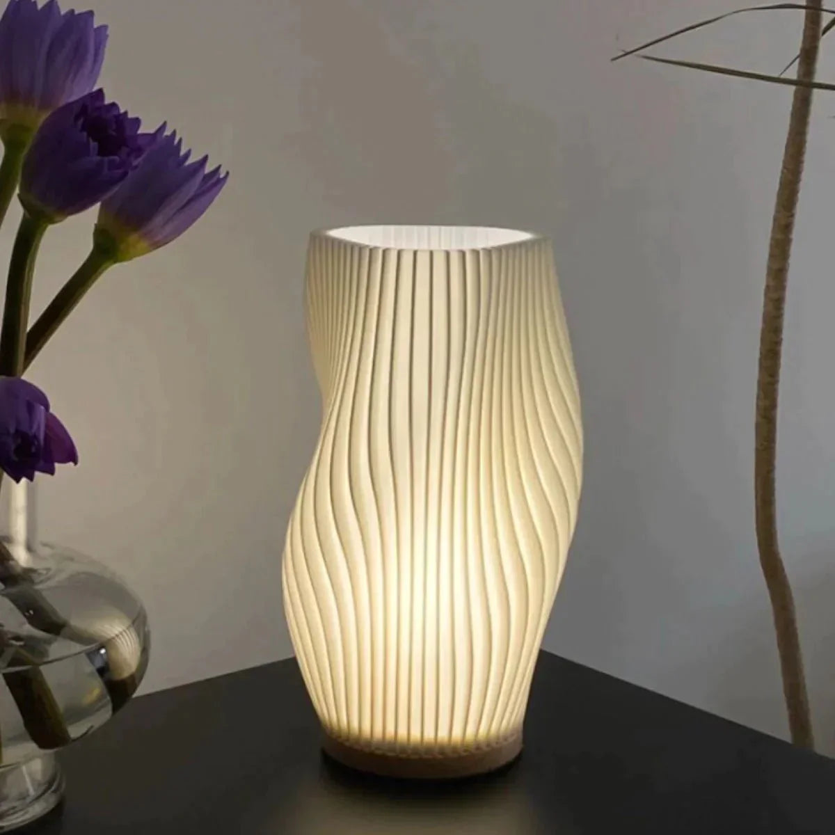 Ribbed Wave Table Lamp