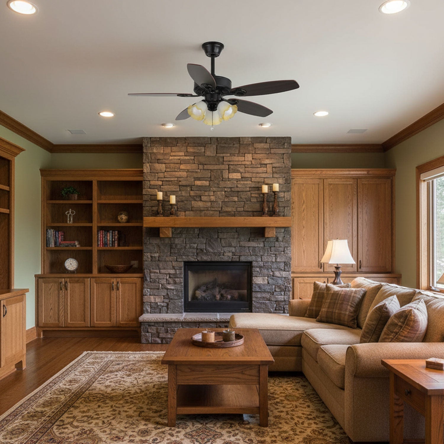 Lunoves Vintage Ceiling Fan Light