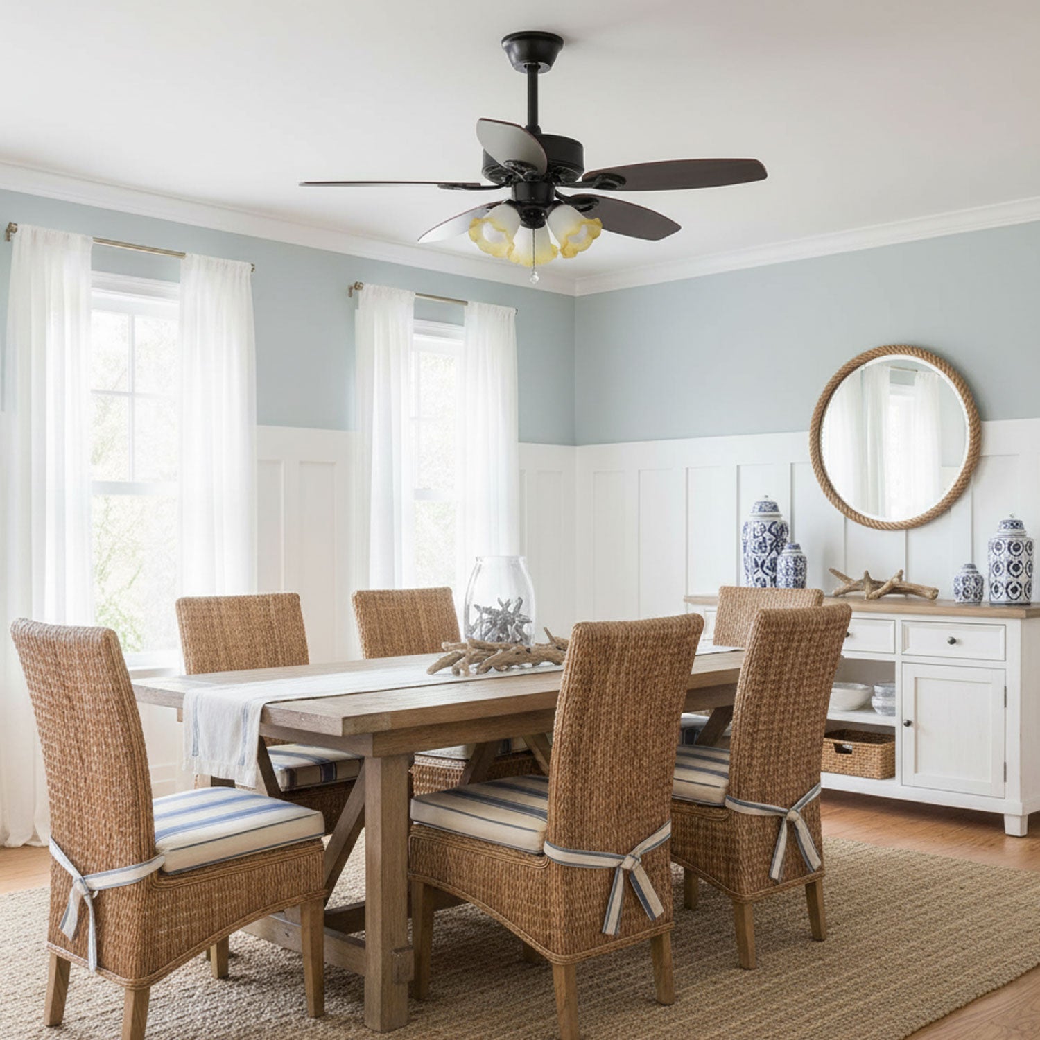 Lunoves Vintage Ceiling Fan Light