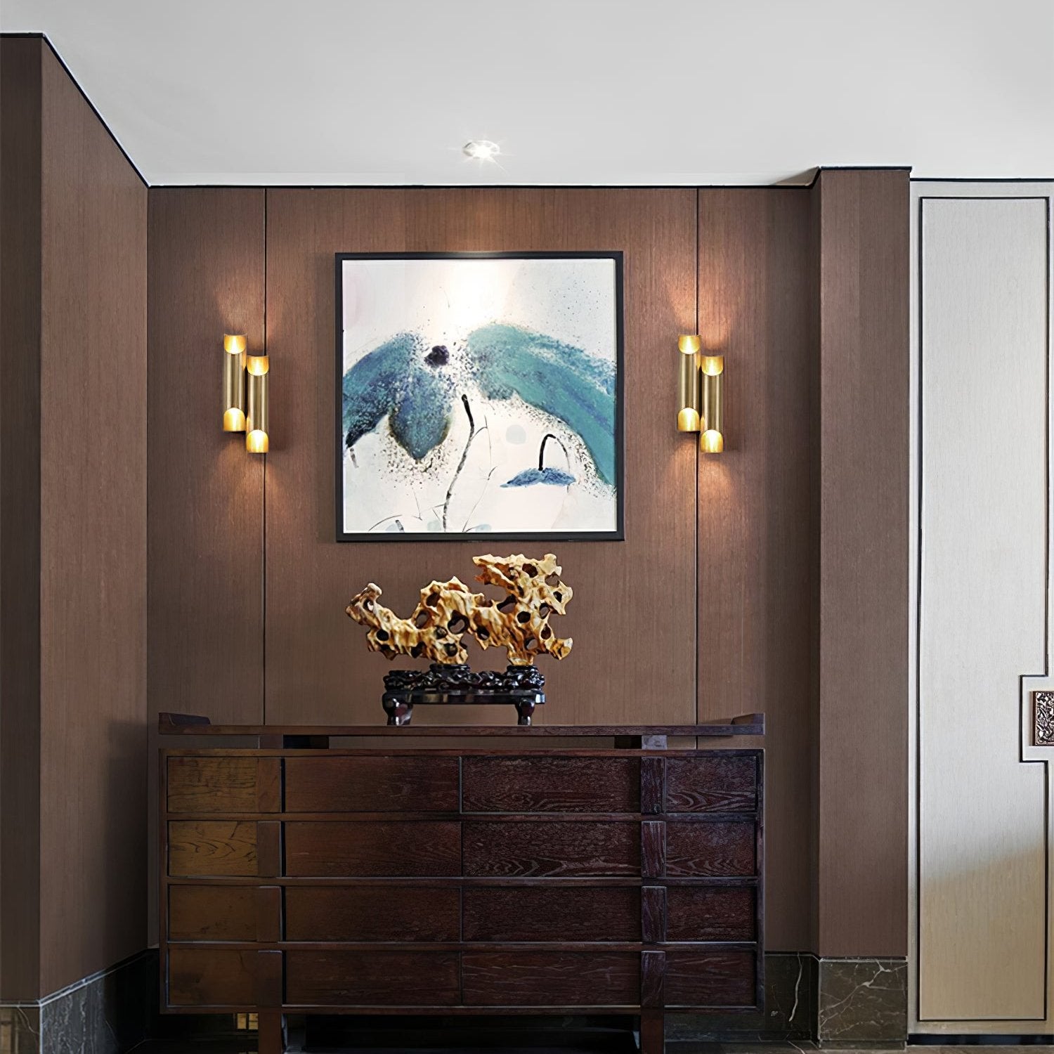 Lecona Brass Wall Light