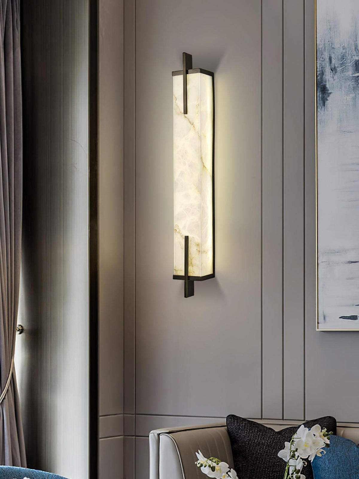 Calliope Alabaster Wall Sconce – detail 14