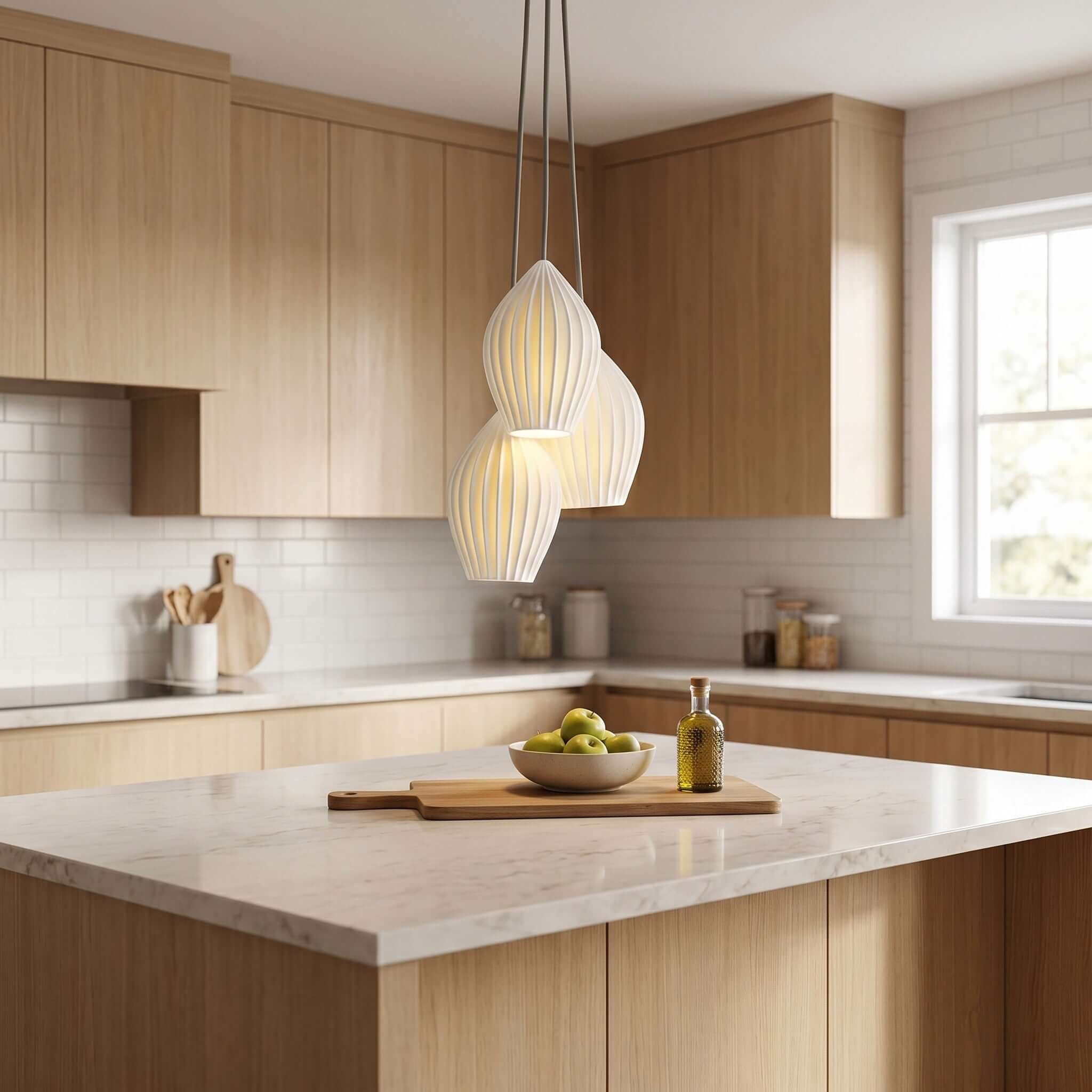 Adelvo Ribbed Pendant Light