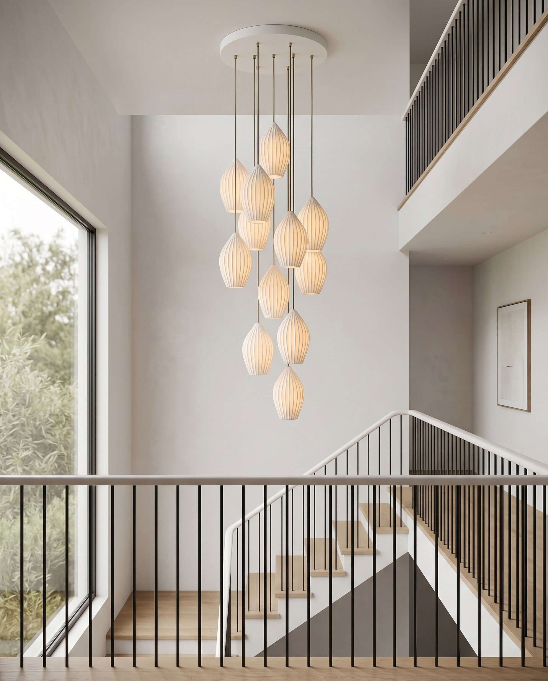 Adelvo Ribbed Pendant Light