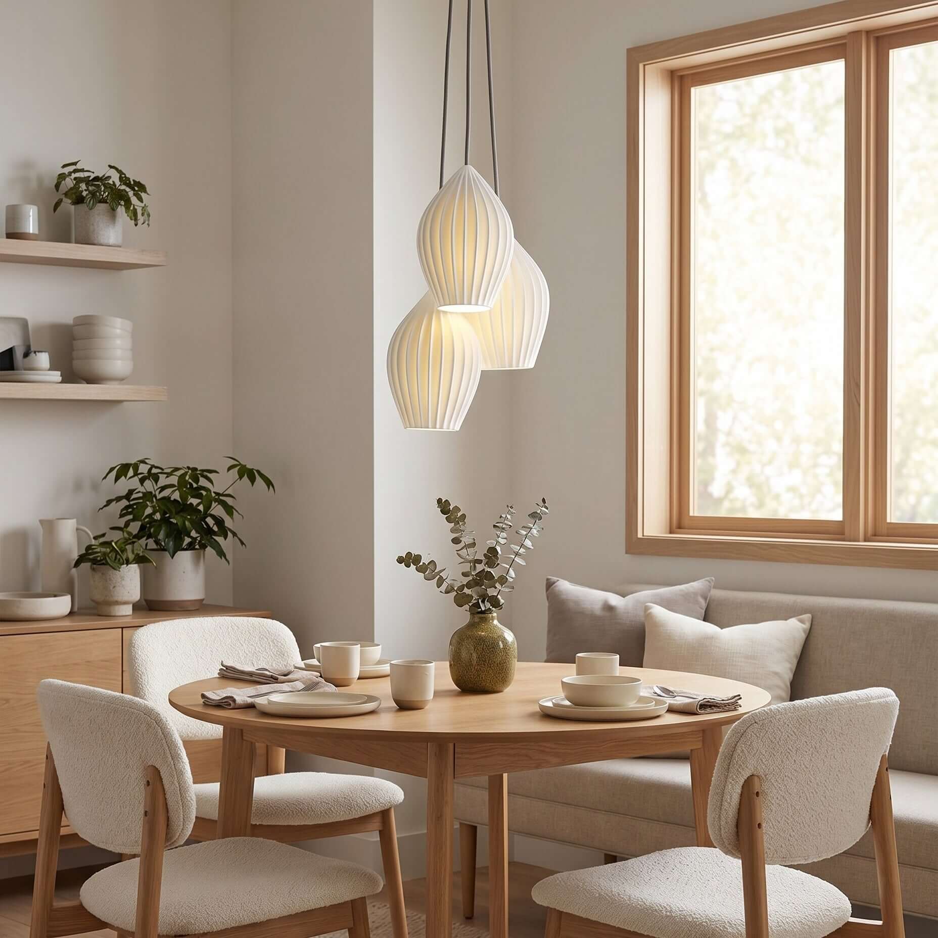 Adelvo Ribbed Pendant Light