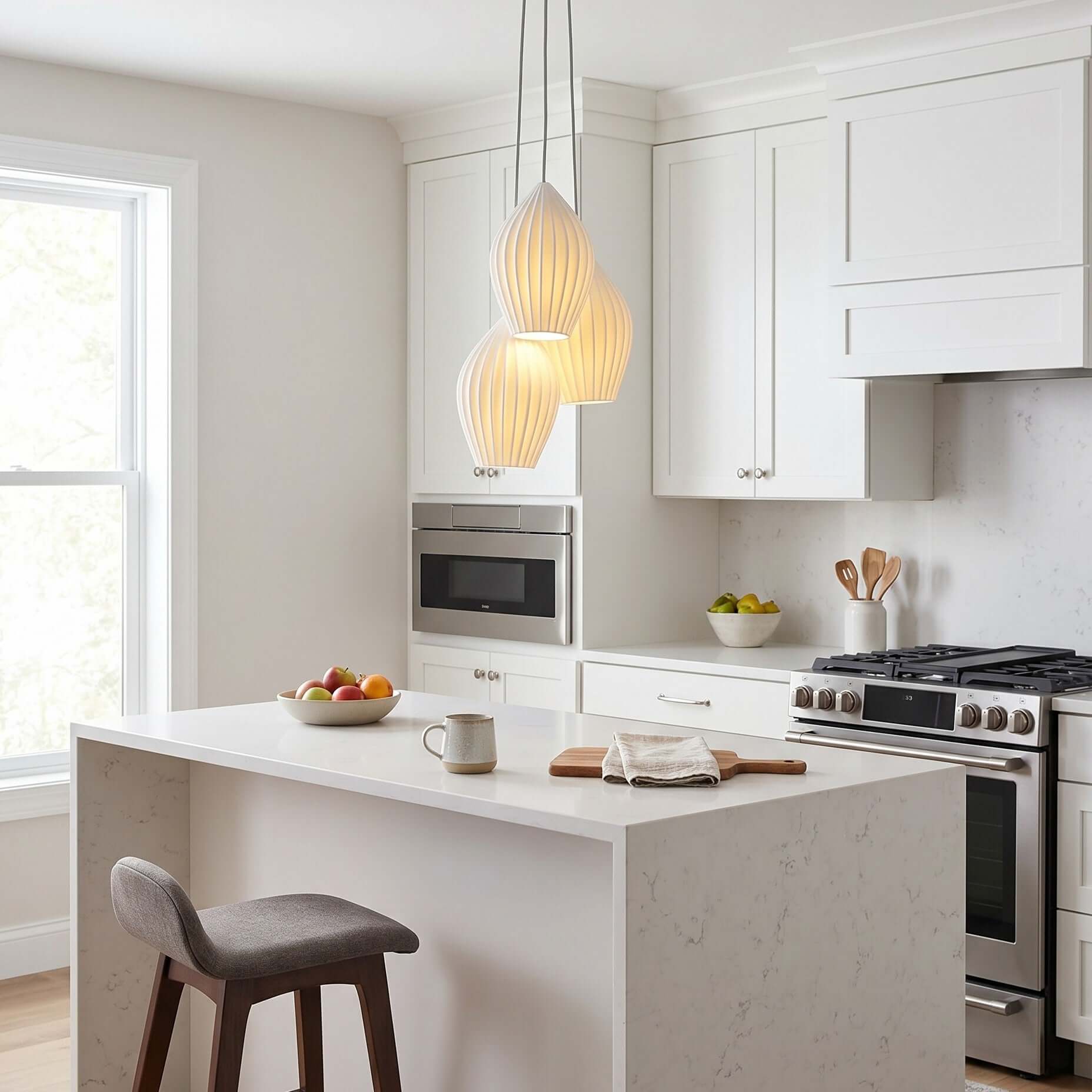 Adelvo Ribbed Pendant Light