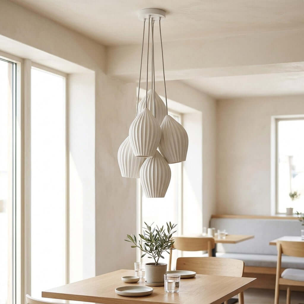 Adelvo Ribbed Pendant Light