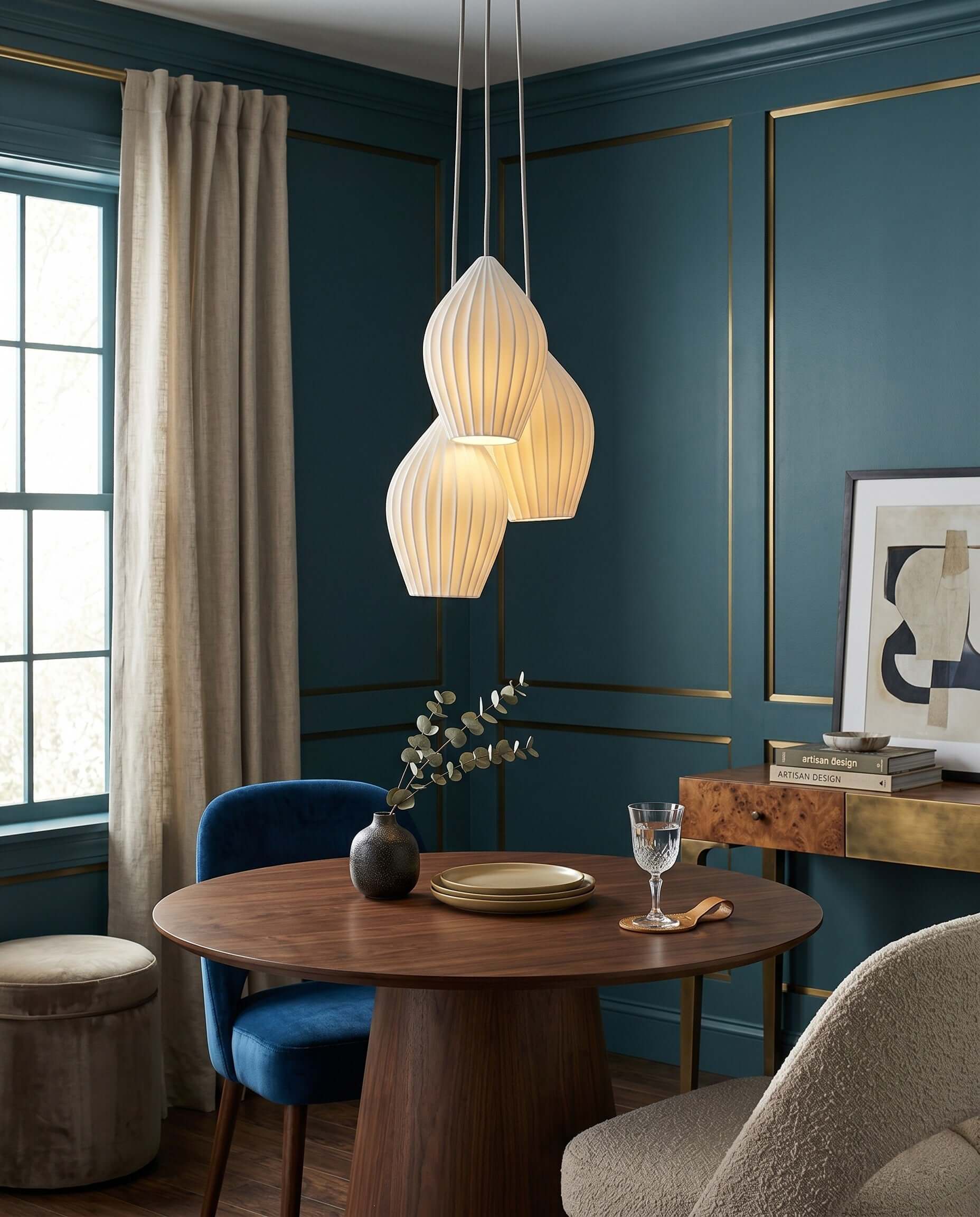 Adelvo Ribbed Pendant Light