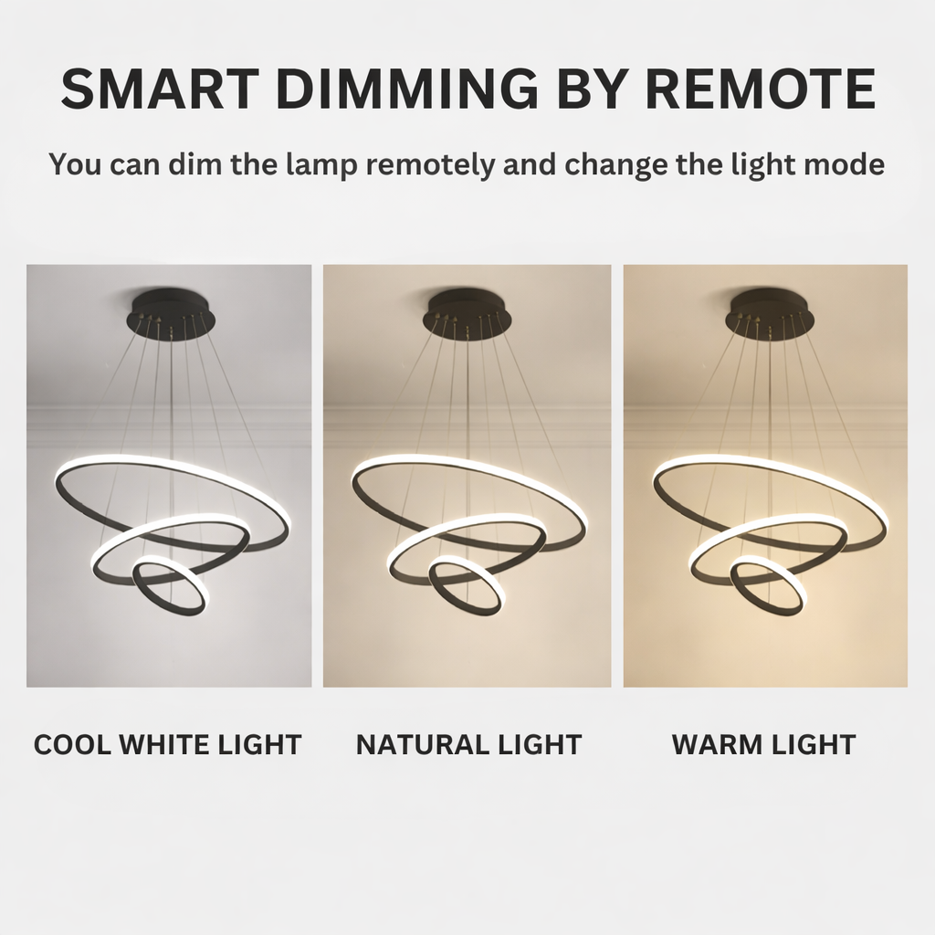 Loora Triple Circle Pendant Light