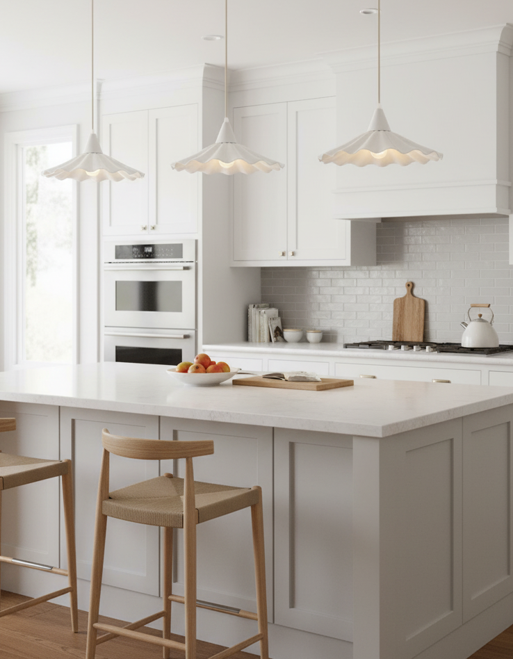 Fevi Ribbed Pendant Light