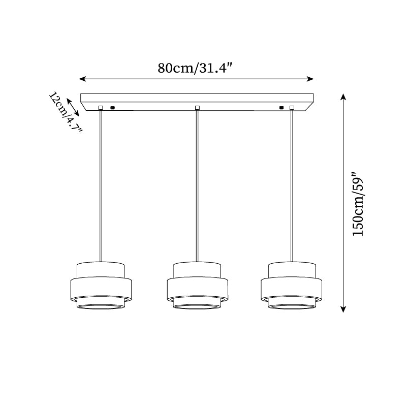Tibavo Cylindrical Pendant Light