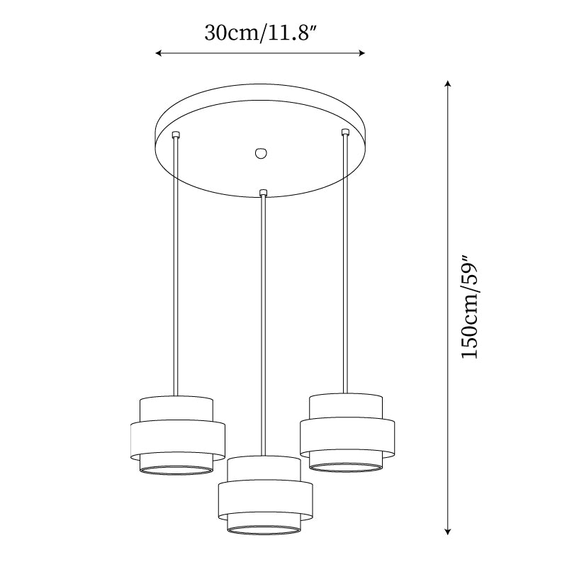 Tibavo Cylindrical Pendant Light