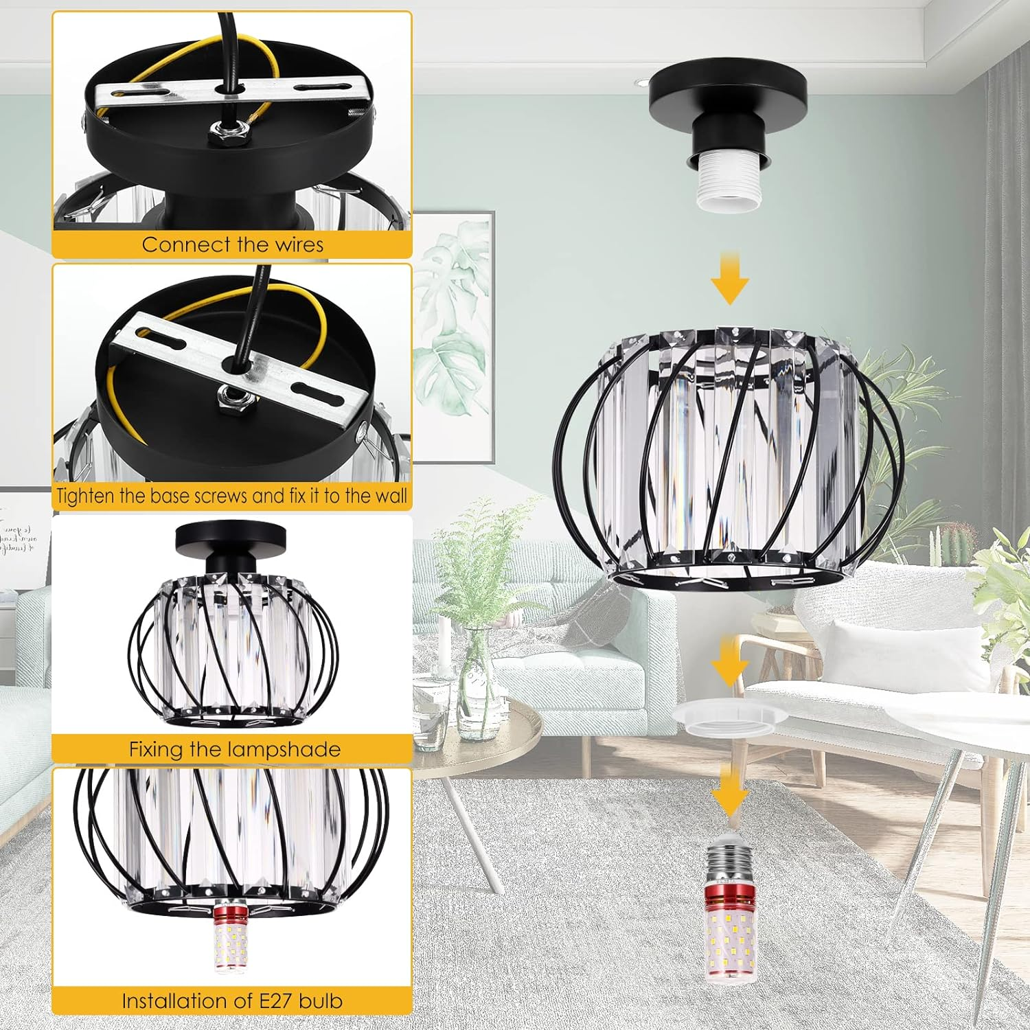Cossera Crystal Ceiling Light