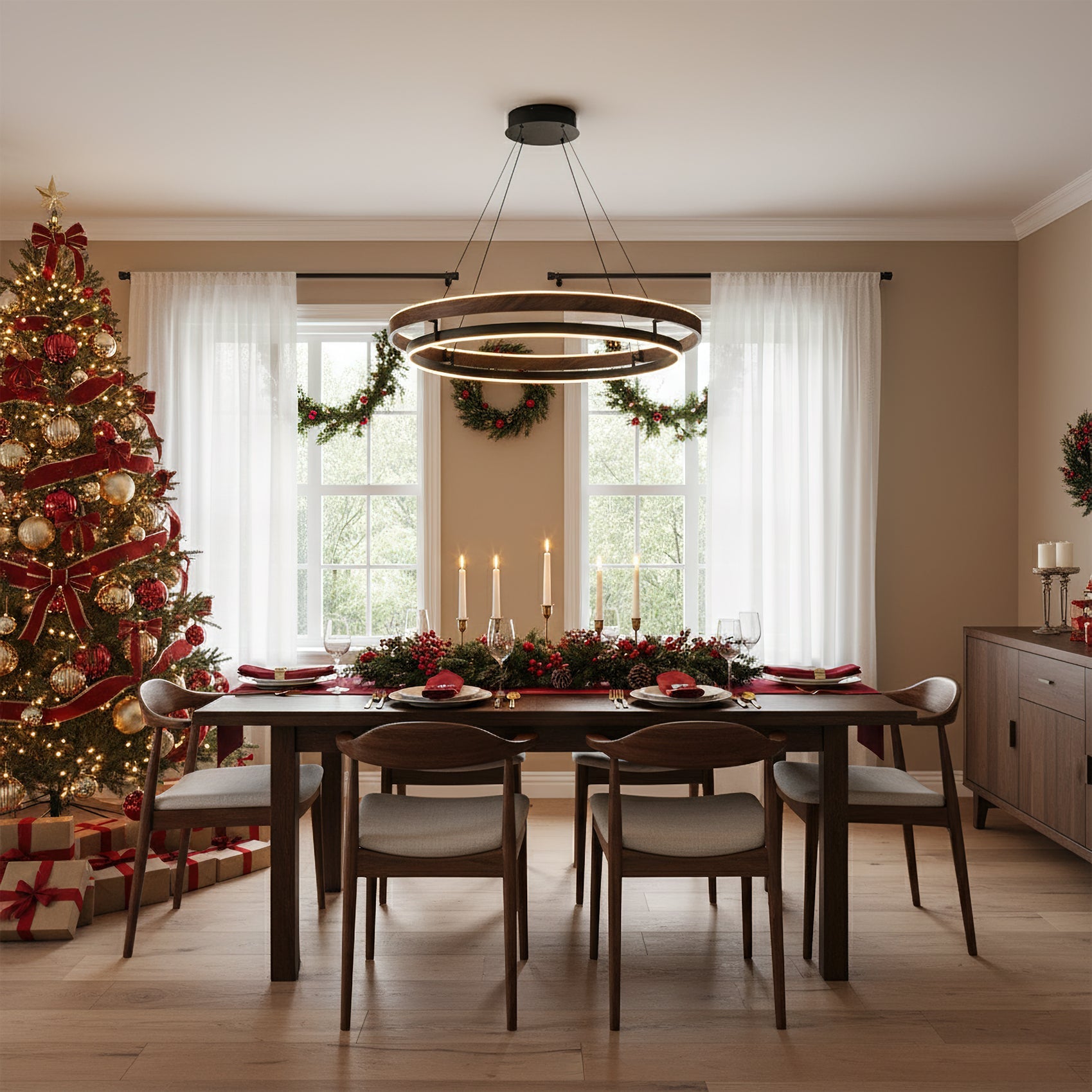 Aravessa Double Ring Chandelier