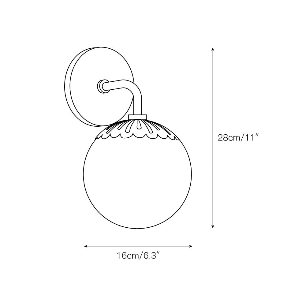 Alverello Globe Wall Light