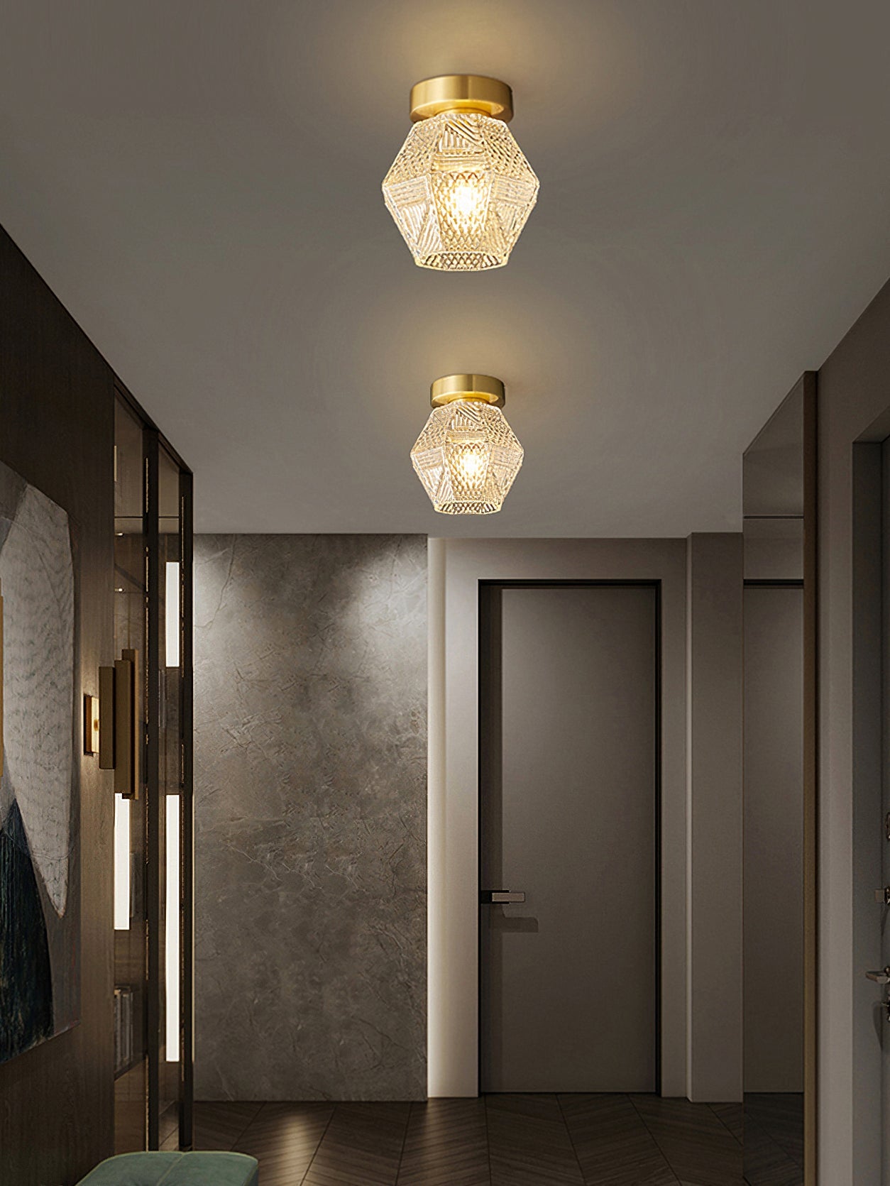 Aralilian Art Deco Ceiling Light
