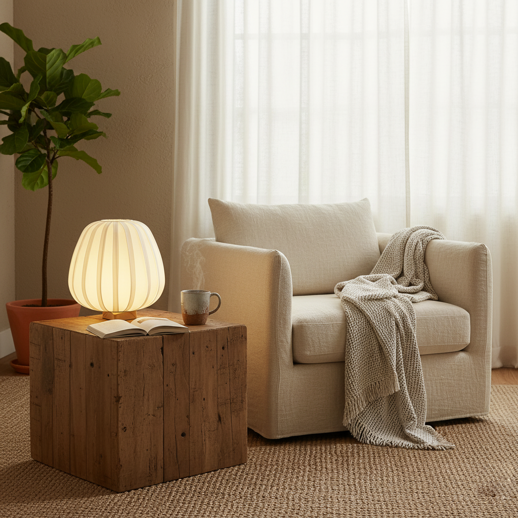 Fabric Minimalist Table Lamp – detail 6