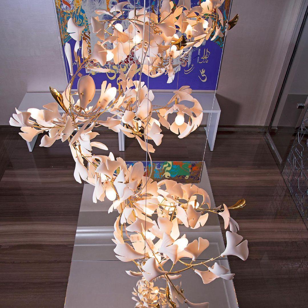 Porcelain Gingko Chandelier – detail 28