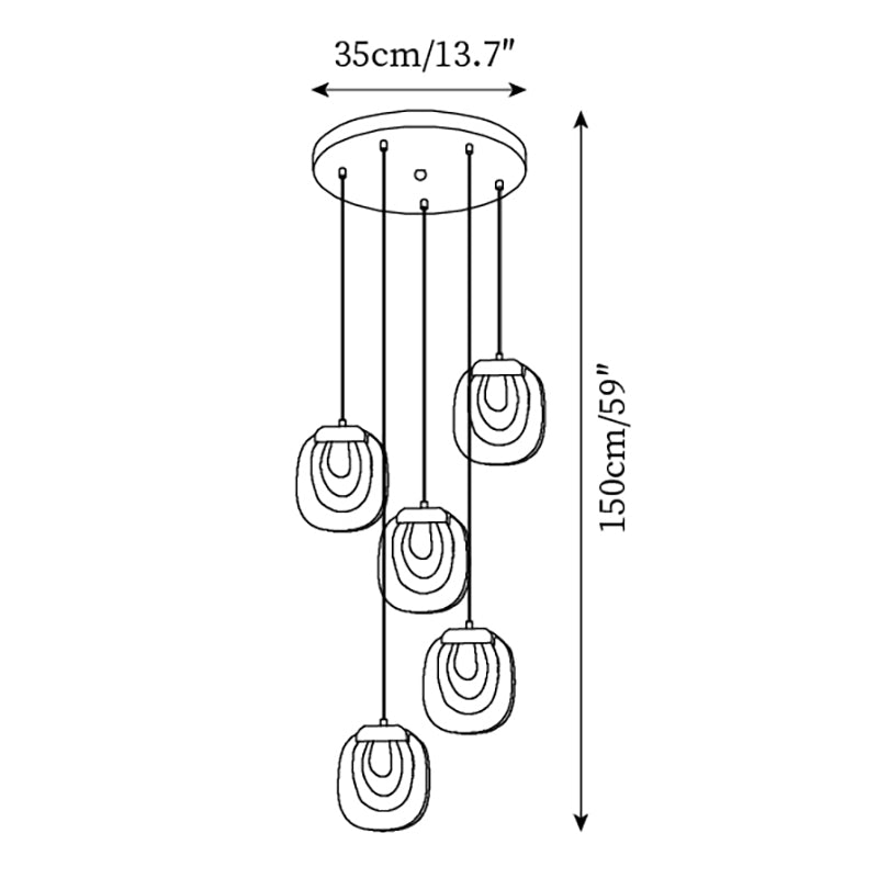 Glass Ripples Pendant Lamp – detail 8