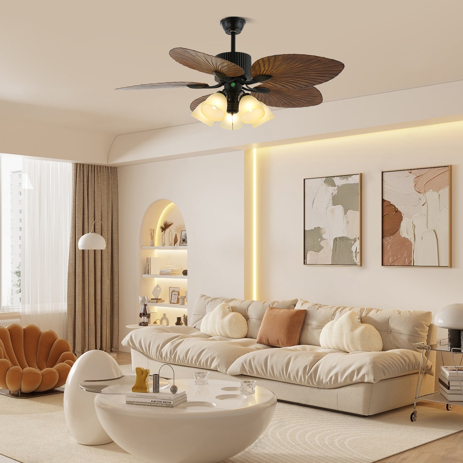 Ronera Tropical Ceiling Fan Light