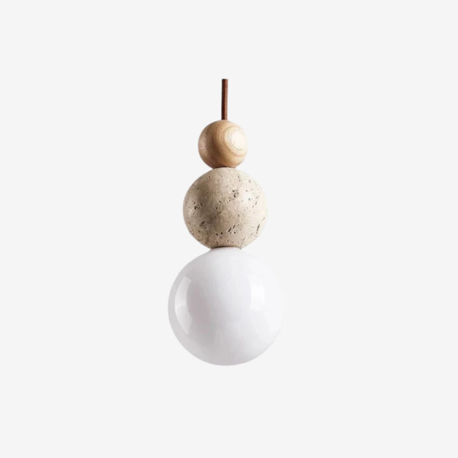 Sobo Spherical Travertine Pendant Light